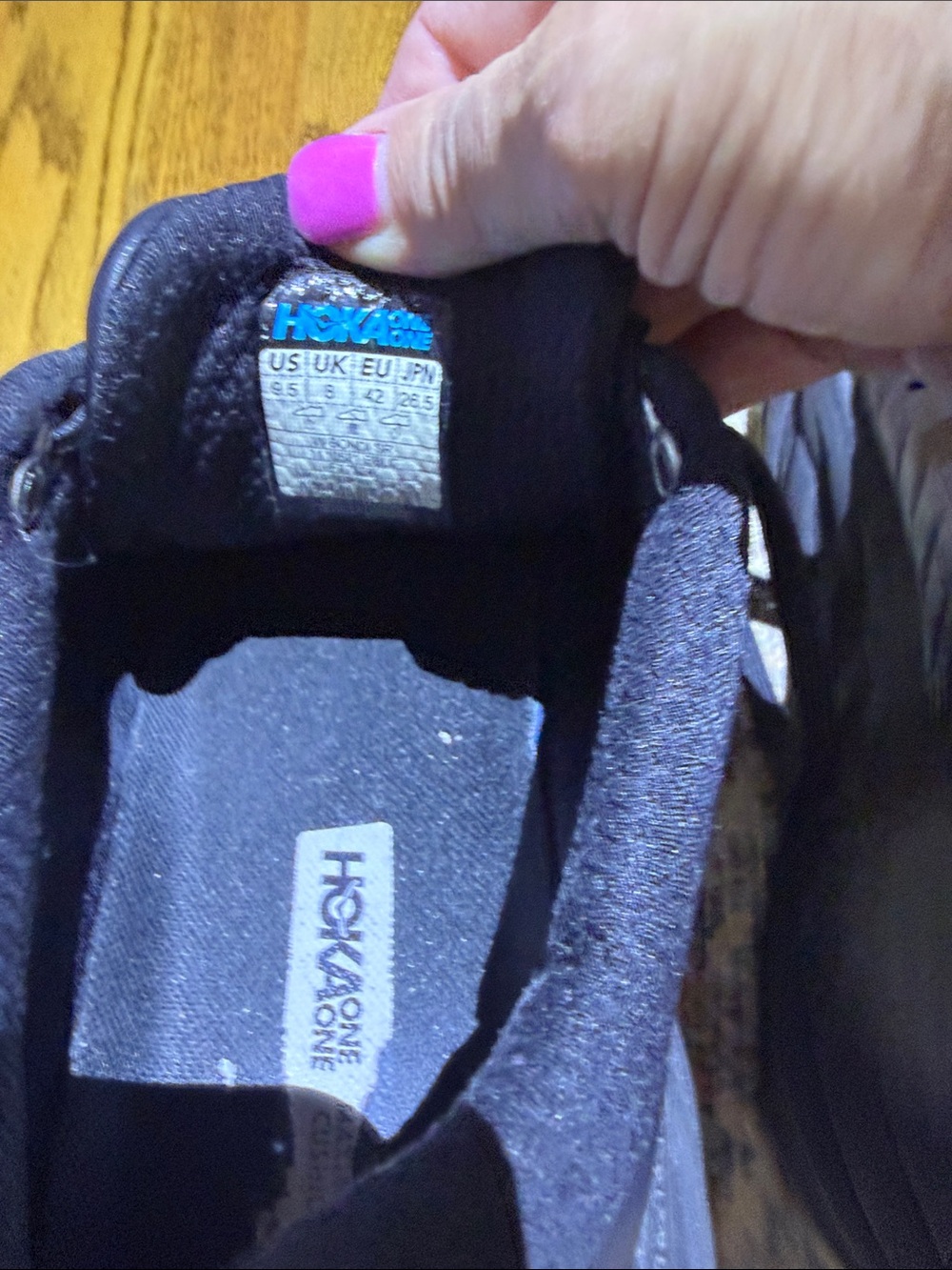 Hoka One One Men's Black Athletic Running Shoes - Picture 5 of 5